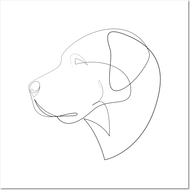 Anatolian Shepherd Dog - one line dog Wall Art by addillum